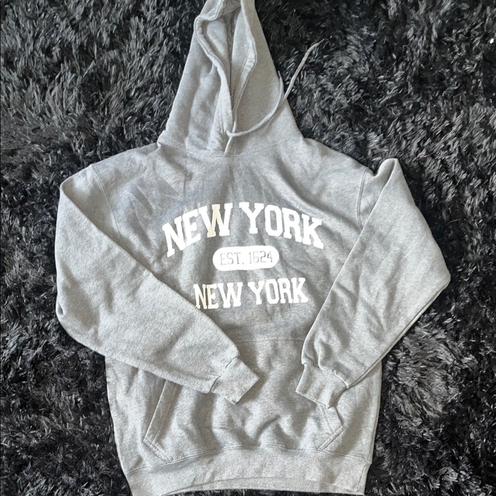 Gray New York Hoodie